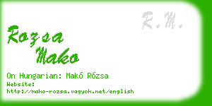 rozsa mako business card