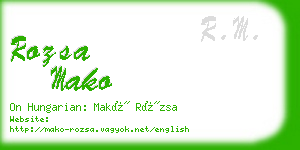 rozsa mako business card